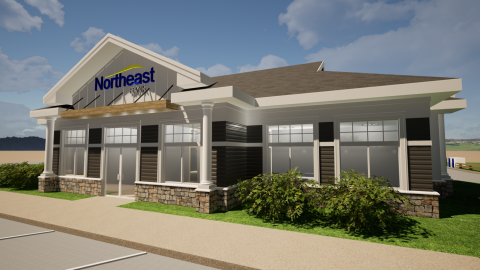 Northeast Bank Auburn Location Rendering